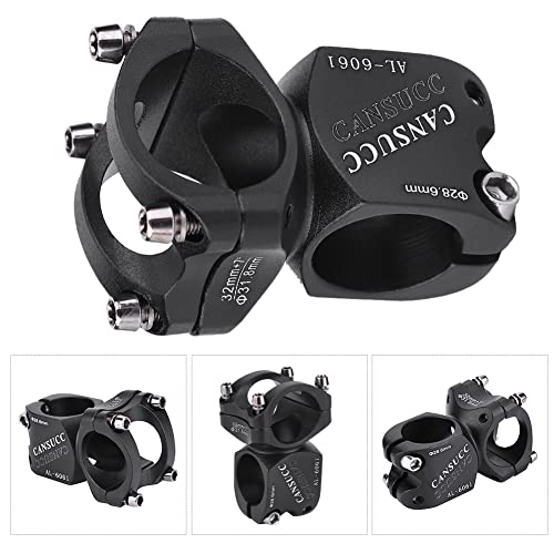 The Bicycle Short Handlebar Stem, Aluminum Alloy Short Handlebar Stem Bicycle Accessories For Mountain Bike 31.8X32Mm 31.8 * 32Mm Stem Aluminum Alloy Cycling Accessories Mountain Road Bike #TOP2