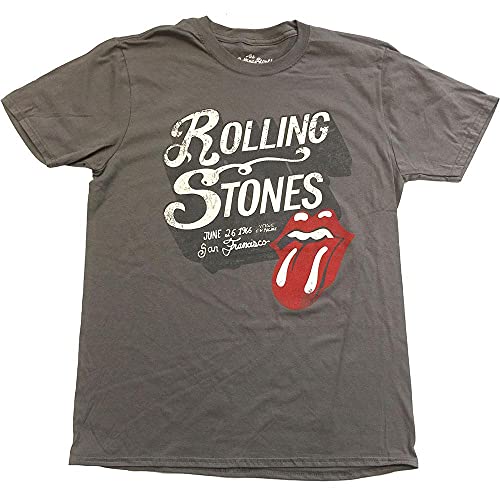 Rolling Stones The T Shirt Hyde Park London Band Logo Officiel Charcoal Gris - Les Beatles, Paul McCartney, John Lennon, RIngo Starr, George Harrison Rolling Stones The T Shirt Hyde Park London Band Logo Officiel Charcoal Gris