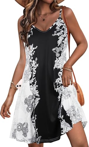 Image of JOELLYUS Womens Spaghetti Strap Dress Summer Dresses Beach Cover Ups Casual Sundresses with Pockets 2026