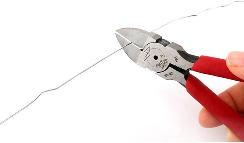 6-inch Wire Cutters, Carbon Steel Flush Diagonal Cutters Side Pliers with Non-Slip Grip Handle, Snips Wire Tool for Crafting, Jewelry Making, Electrical and Precision Cutting Needs