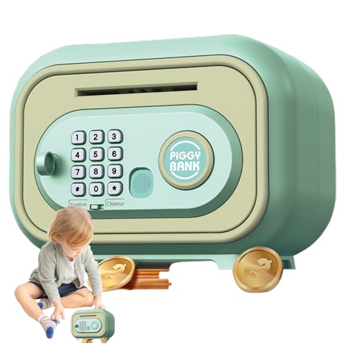Box de ahorro de efectivo - Titular de monedas de presupuesto, Safe de bóveda electrónica | máquina de banca automática con bloqueo de clave de contraseña, almacenamiento digital digital para niños pa