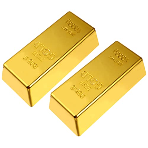 Decoração de Barra de Ouro de Folha de Pirata: 2 Pcs de Ouro Barra de Porta de Ouro Barra de Ouro Pa