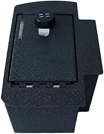 Center Console Safe Gun Safe For Car, WASAI Premium Console Vault Lockbox Compatible