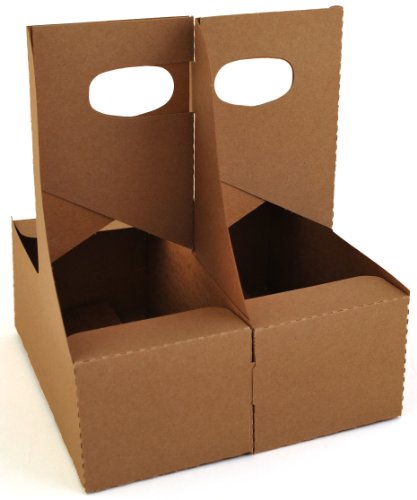 Southern Champion Tray 2795 Kraft Paperboard Drink Carrier With Handle, Hold 2 Cups, 7-5/8" Length X 3-3/4" Width X 8-7/8" Height (Case Of 250) #TOP3