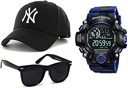 SELLORIA Digital Unisex-Child led Big dial Black Digital Kids Watch for Boys [8-45 Years] (B09JM3TNWT) Amazon Price History, Amazon Price Tracker
