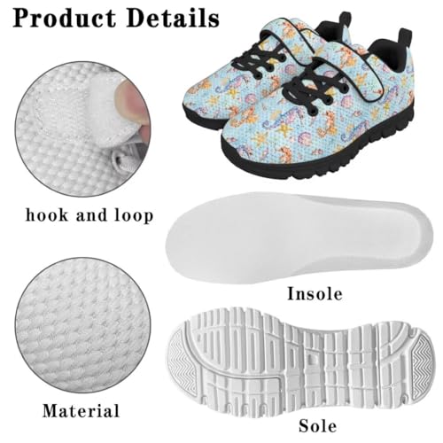 Unisex-Child Sneakers Hook and Loop Hiking Running Shoes with One Strap Toddler Lightweight Running Sneakers 5