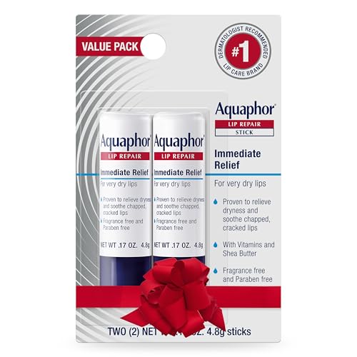 Aquaphor Lip Repair Stick, Moisturizing Lip Balm Pack, Relieves Dryness,