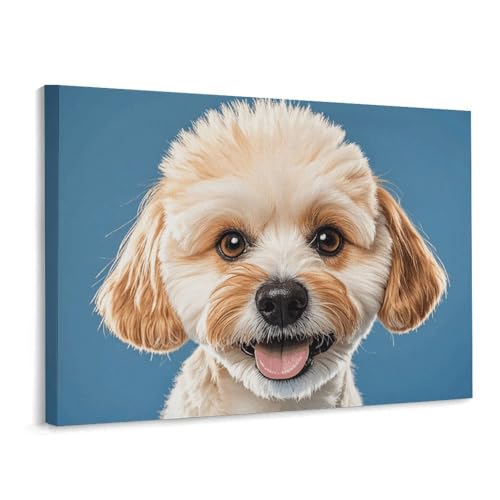 Toile murale patte de chien amant pour déco de Noël cocooning