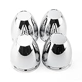 RTrhinoTuning 4 PCS 3.26' Bore Dome Center Cap for Rim 3 1/4' Wheel Center Caps, OD: 3.26'(83 mm) ID: 3.15'(80 mm) Wheel Caps Hubcaps, Chrome Silver