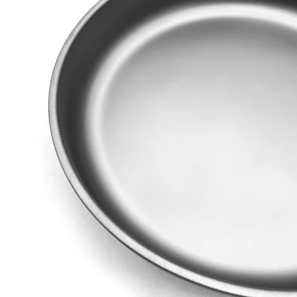 Sartén de Titanio Puro, Portátil, Adecuada para Acampar Al Aire Libre, Hacer Caminatas y Hacer Picnics. Recipiente de Alimentos Duradero.