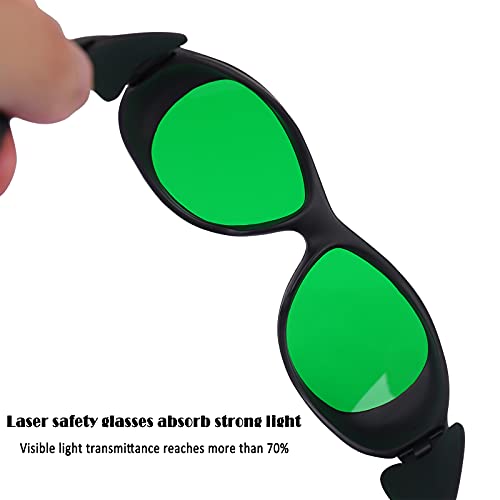Ortur 180-750Nm Laser Engraving Protective Goggles Industrial Safety Glassess Eyewear-Green #TOP2