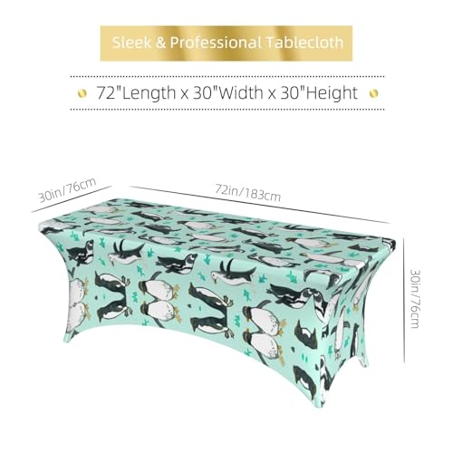 Nappe extensible pingouin pour table rectangulaire de buffet d'anniversaire - 7
