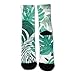 CWECVWE Boy's Dress Decor Socks Sport Baseball Compression Socks Travel Fashion Decor Tropical Leaf Green Palm Leaves