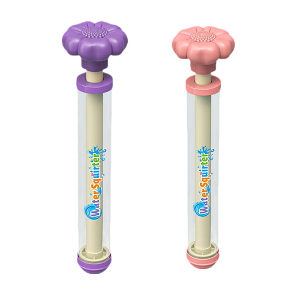 Firework Water Gun,Telescopic Fireworks Water Blaster for Kids, Summer Pool Beach Backyard Water Toys for Boys Girls, Outdoor Water Squirter for Family Water Fight Party Favors (Pink+Purple)