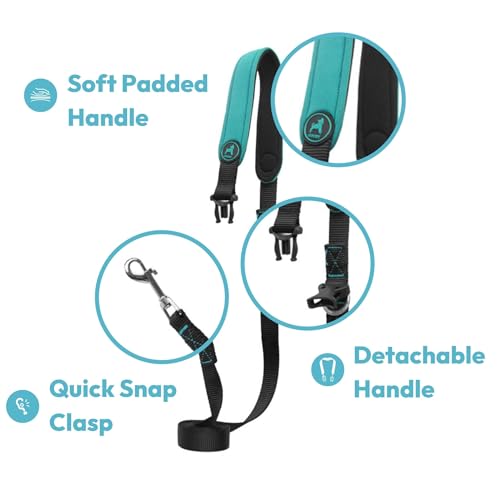 Image of Gooby Escape Free Sport Leash, Lime, 4 FT | Neoprene, all-weather; 4 ft; Detachable handle with quick-release buckle; Machine washable; Matches Sport Harness