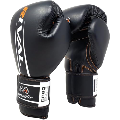 Image of RIVAL Boxing RB60 2.0 Workout Bag Gloves, Hook and Loop Closure - Breathable Mesh Palm, Soft Inner Lining, and Pre-Formed Pro Fit