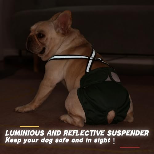 Hisprout 3-Pack Weibliche Hundewindel mit Straps Wiederverwendbare Waschbare Atmungsaktive Haltbare Hundehose für Hitzesaison Periode Inkontinenz(Claret)