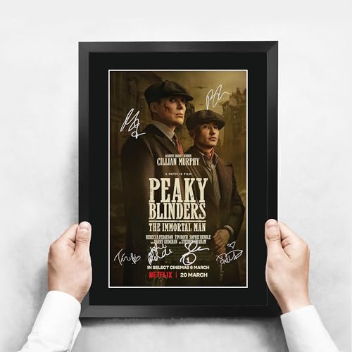 Memorabilia Peaky Blinders foto con firmas impresas marco A3 3