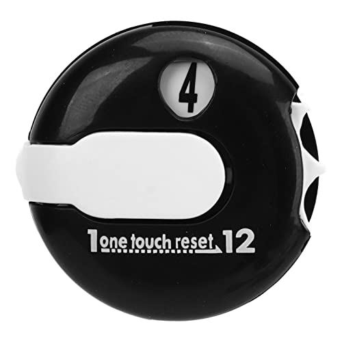 ゴルフスコアカウンターキャップクリップグローブクリップゼロ競技ゴルフアクセサリー (白黒)