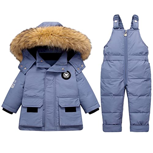 Image of Mokitoni Boy Snow Pant And Jacket Toddler Girl Snowsuit Winter Clothes Snow Bib Kid Coat