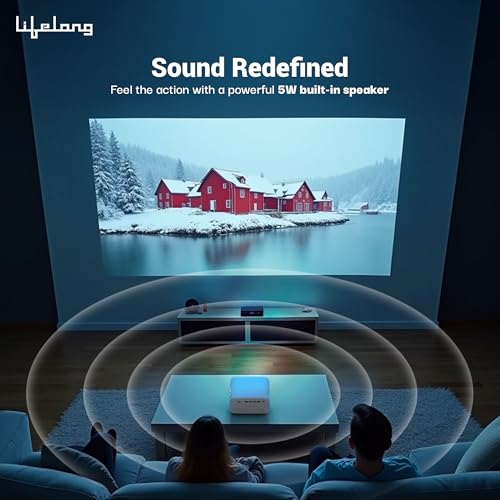 Image of Lifelong Electronics TruePixel Pro Smart Projector | Android, 1080P Full HD Native & 4K Ultra HD Support | 9000 Lumens | For Room & Outdoors | All OTT Apps | WiFi /BT,Mirroring,USB, ARC, HDMI, Speakers