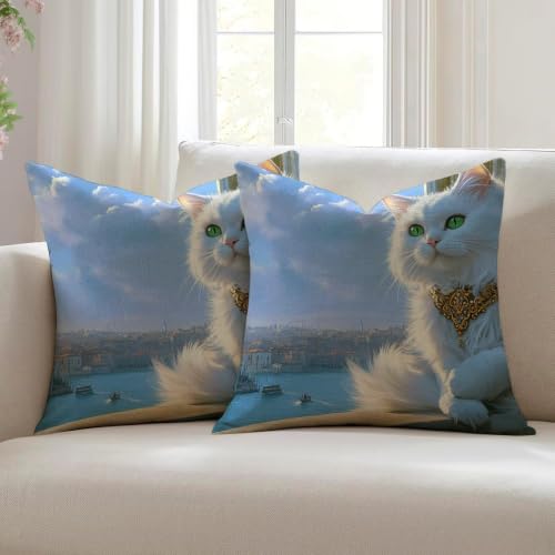 Housse de coussin imperméable 55x55 cm haut de gamme avec zip invisible