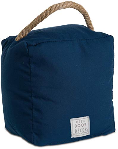 Pavilion Gift Company Open Door Decor - Welcome Aboard Anchor Beach Navy & Silver Door Stopper With Handle, Blue #TOP1