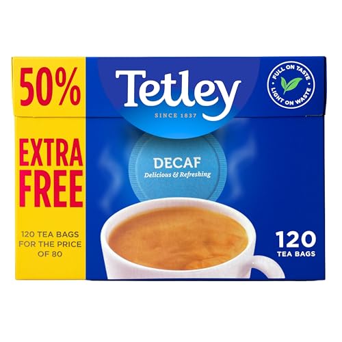 Tetley Decaf - 120 bolsitas - Té negro descafeinado