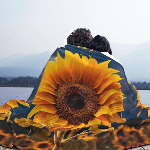 Couverture en flanelle de qualité supérieure imprimé tournesol pour lit douillet - 7