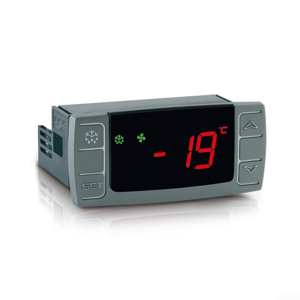 XR02CX-5N0C1 Regolatore termostato digitale per frigorifero commerciale congelatore vetrina refrigeratore con sistema di allarme intelligente e design di installazione incorporato rosso L