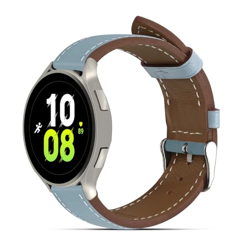 22mm Premium Italy Leather Watch Bands Compatible with Samsung Watch 3 45mm, Galaxy 46mm, Gear S3 Frontier, Quick Release Wear-resistant Leather Watch Straps Replacement Band for Women Men(Packof2)