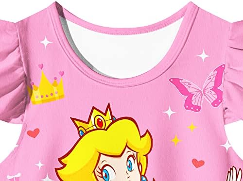 TICODY Princess Peach Nightgowns Girls Pajamas Girls Nightdress Nightie for Girls 3-12Y 2 41St pOfeIL. AC