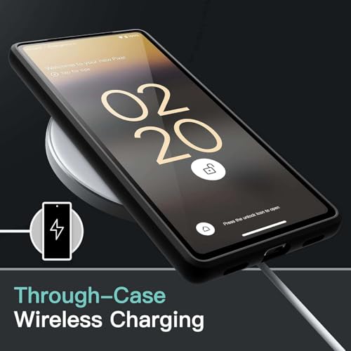 Image of Case Compatible for Google Pixel 7a,Black Cover Pixel 7a, Frosted Translucent Back Protective Slim Phone Cover, Stylish Look, dust Poof Anti-Fingerprints - (Black)