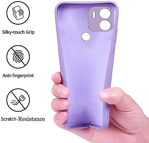Image of A rtistque Purple Silicone Shockproof TPU Case for Poco C50 / Mi Redmi A1 Plus /Mi Redmi A2 Plus with Camera Protection | Stylish Protective Design