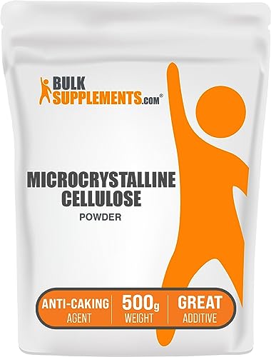 BulkSupplements.com Microcrystalline Cellulose Powder - MCC Powder Microcrystalline Cellulose Food Grade - Excipient Binder & Anti-Caking Agent 500g (1.1 lbs) (Pack of 1)