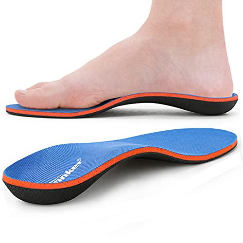 Planter Facilities Relief Shoe Inserts, Arch Support Insoles for Women and Men Flat Feet, Metatarsal and Foot Pain, Orthotic Memory Foam Shoe Insoles for Work Boots and Sneakerasers