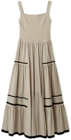 fray.id フレイアイディー ニットコンビタックティアードワンピース BLK