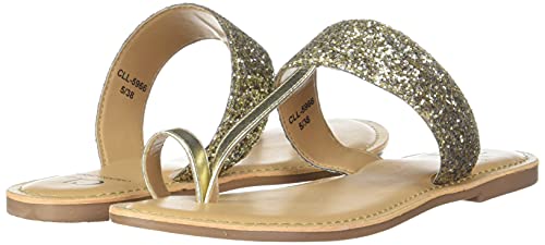 Image of Carlton London Women's Gold Fashion Sandals