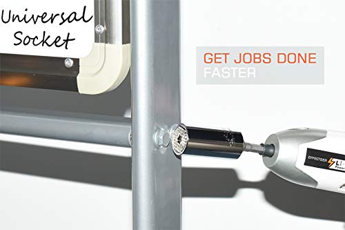 Universal Socket, Self-Adjusting Socket Fits Standard 1/4'' - 3/4'' Metric 7Mm-19Mm, Adapter Socket For Wrench Ratchet & Power Drill, Tools Gifts For Men Him Husband Dad Father Diy Handyman Women #TOP6