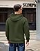 COOFANDY Men's Fashion Long Sleeve Hoodie Sweatshirt Fall Casual Hooded Cotton Hipster Pullover Hoodie with Kanga Pocket Army Green