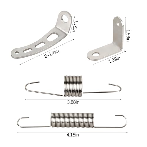 2 Set Carburetor Return Spring & Bracket Kit - 4708 Throttle Return Spring Bracket + 59206 Dual Return Spring, Fits Most 5-1/8 Carburetor Necks