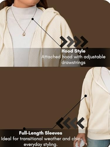 Image of GRECIILOOKS Hoodies for Women | Stylish Cotton Hoodie's | Oversized Zipper Hoodie for Women | Summer /Winter Wear