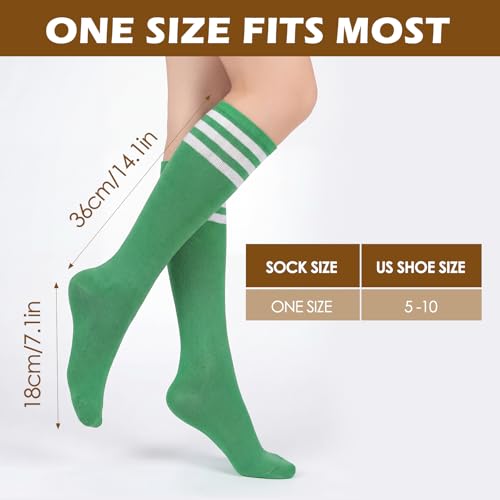 Image of American Trends Womens Athletic Knee High Socks Outdoor Sport Thigh High Stockings Casual Stripes Tube Socks