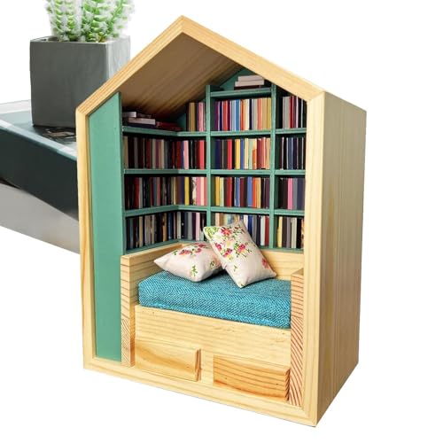 Librería de madera para fidget con 200 libros para mesita de noche 7