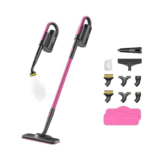 Schenley Steam Mop Cleaner with Detachable Handheld Steamer for Cleaning Hardwood/Laminate Floor, Tiles and Grout, with 7-in-1 Multi-purpose Accessories and Washable Microfiber Pads