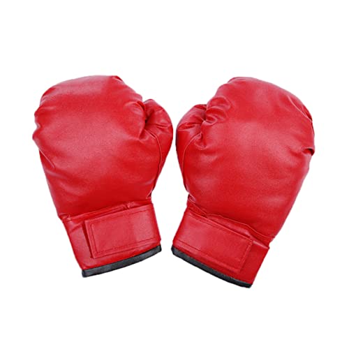 Mitaines de boxe enfants de frappe et sparring mitaines portables PU rouge
