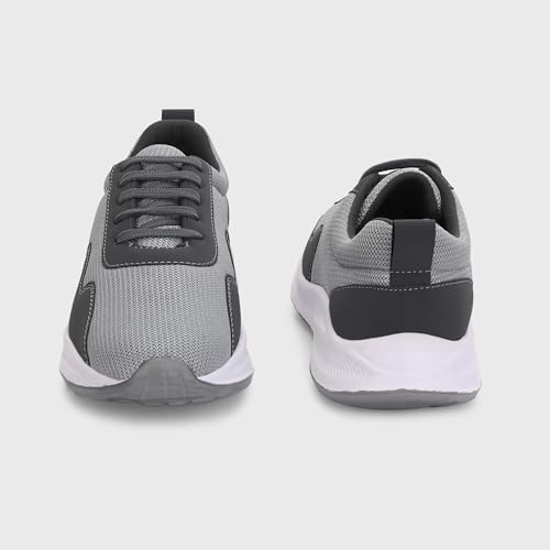 Image of Centrino Platform Sneakers for Men | Casual Shoes for Man Stylish | Chunky Sole Lace-Up Canvas Walking Shoes | Cushioned Insole | Lightweight Breathable Comfortable | Anti-Skid Sole | Mens Shoes New (6820)
