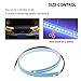 2PCS 23inch Ultra-Thin Light Guide Strip Auto White to Amber Dual-Color Fluorescent Light,Daytime Running Lights Turn Signal Light for Car Truck SUV Van Caravan Motorcycle Trailer