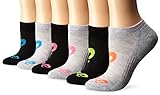 ASICS Women's Invasion No Show Running Socks, Pack of 6, Knockout Pink Assorted, Medium