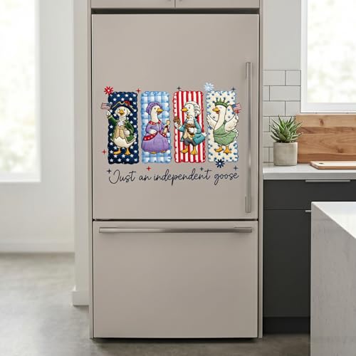 Image of Funny 4th of July Goose Patriotic Car Decal